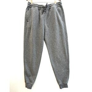 Hollister Joggers Grey Soft Fleece Pockets Relaxed Size Large 27.5" Inseam